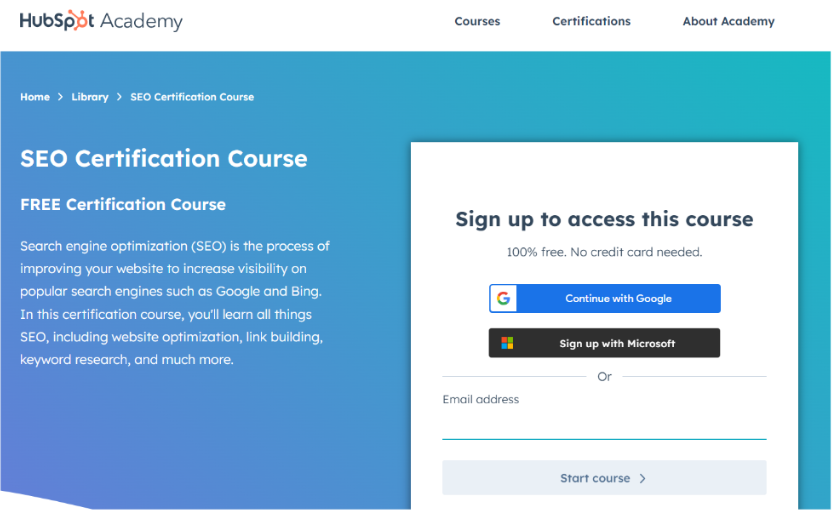 SEO Certification Course 