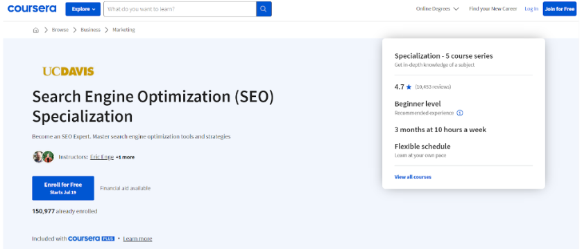 SEO Specialization